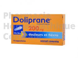 DOLIPRANE 200 mg suppo